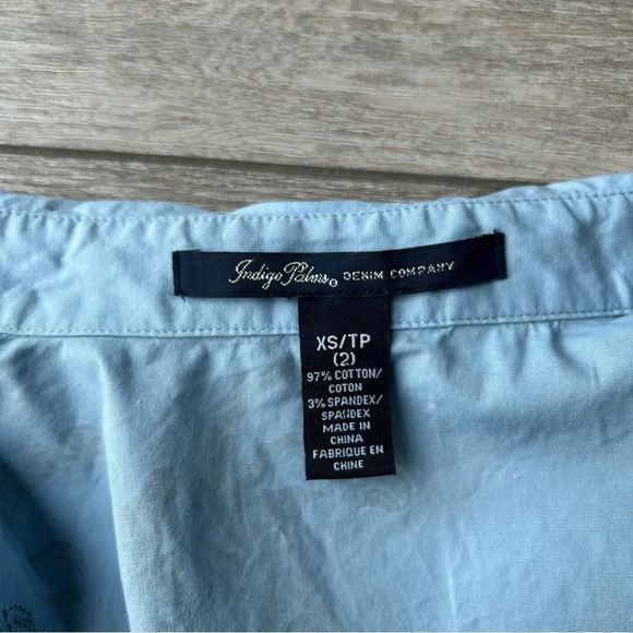 Indigo Palms Paisley Embroidered  Novelty Bohemian Button Down Shirt - Picture 10 of 16